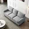 Linen Fabric Upholstery with Storage Sofa