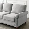 Linen Fabric Upholstery with Storage Sofa