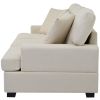 3 Seat Sofa with Removable Back and Seat Cushions and 4 Comfortable Pillows