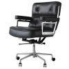 Lobby Genuine Leather Executive chair office Aluminum Alloy Base Swivel