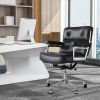 Lobby Genuine Leather Executive chair office Aluminum Alloy Base Swivel